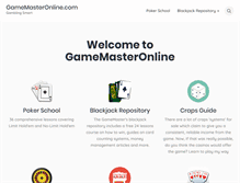 Tablet Screenshot of gamemasteronline.com